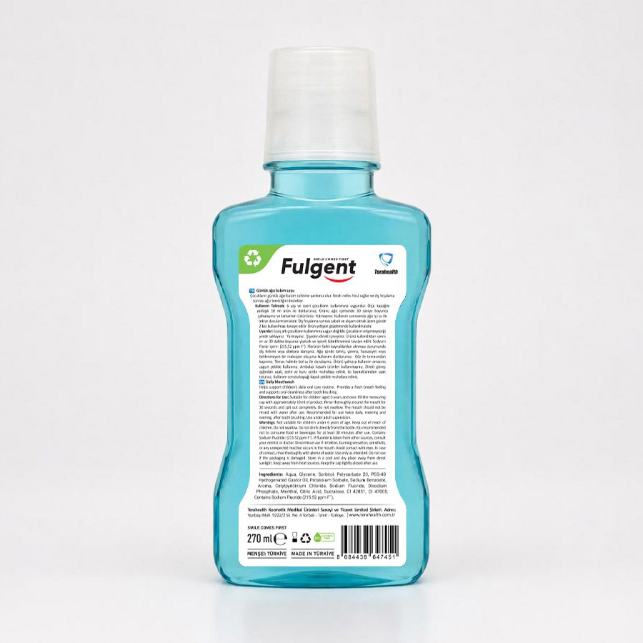 Dino Kids Bubble Gum Mouthwash back view